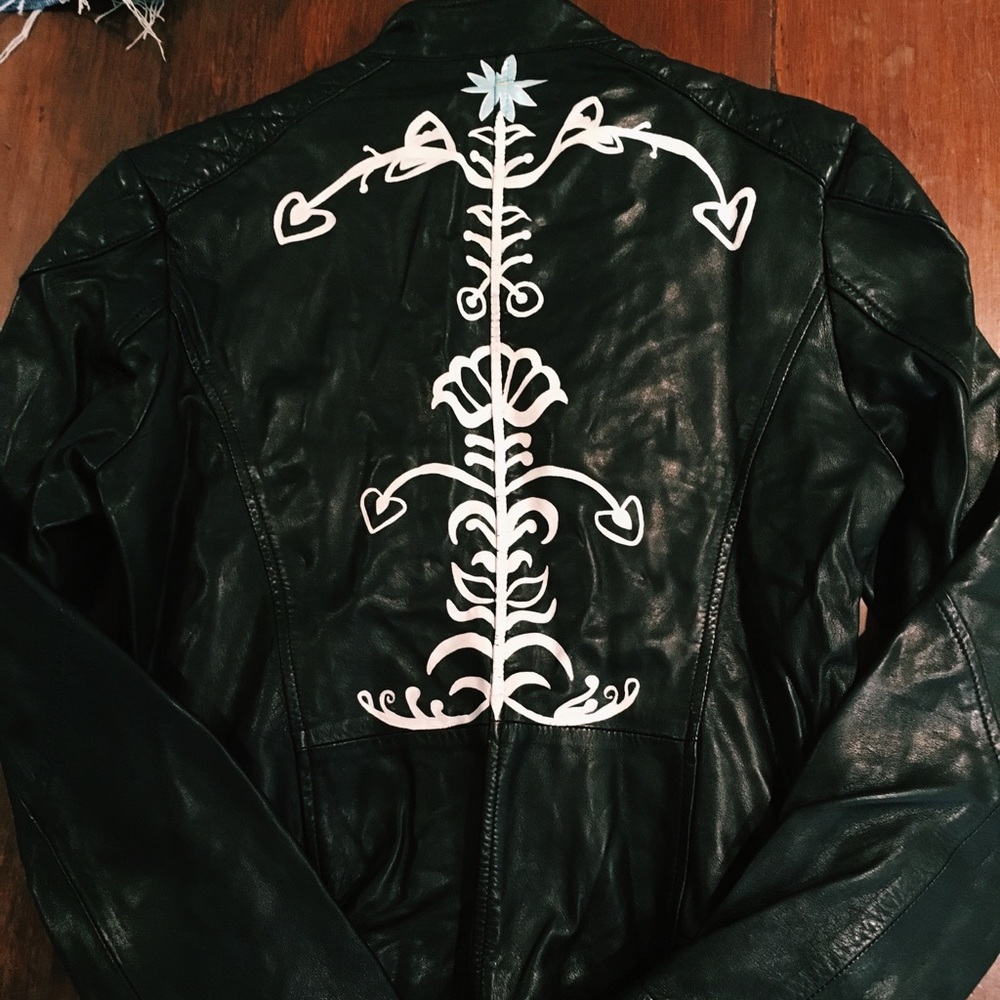 Hand-painted Leather Jacket